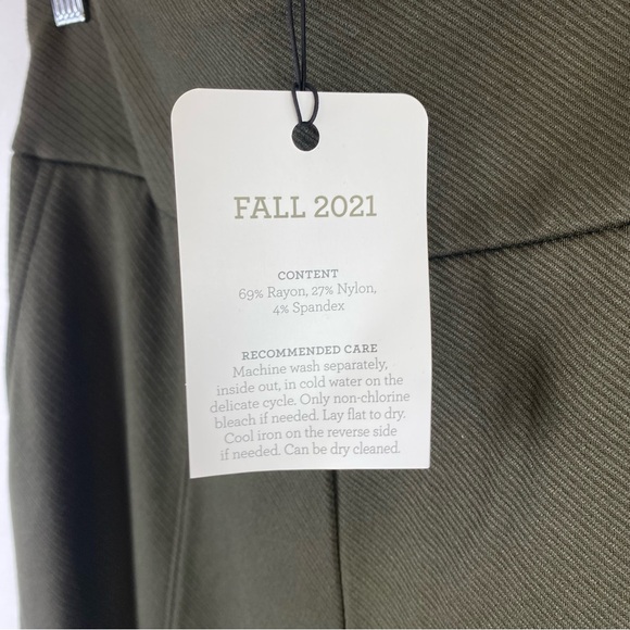 CAbi #4132R Academy Trouser Pants Wide Leg in Wren Olive Green/brown Size 6 - Picture 5 of 12
